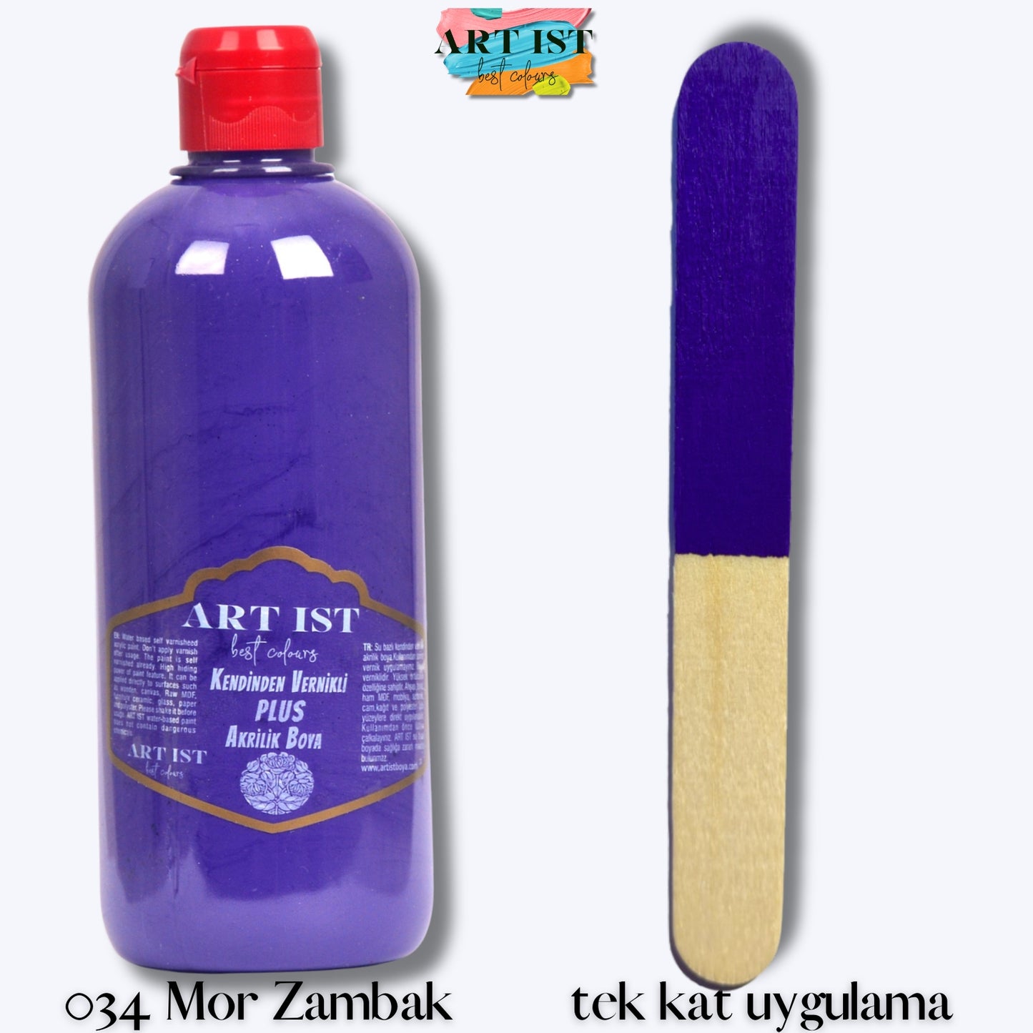 Kendinden Vernikli PLUS Vernikli Akrilik Boyalar 500ml