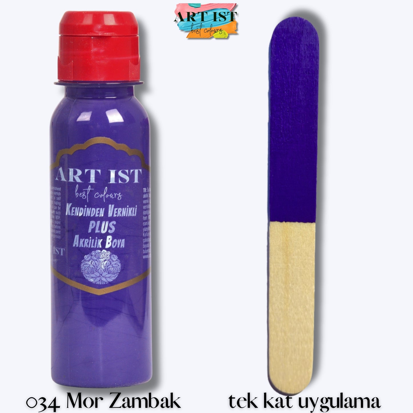 Kendinden Vernikli PLUS Vernikli Akrilik Boyalar 100ml
