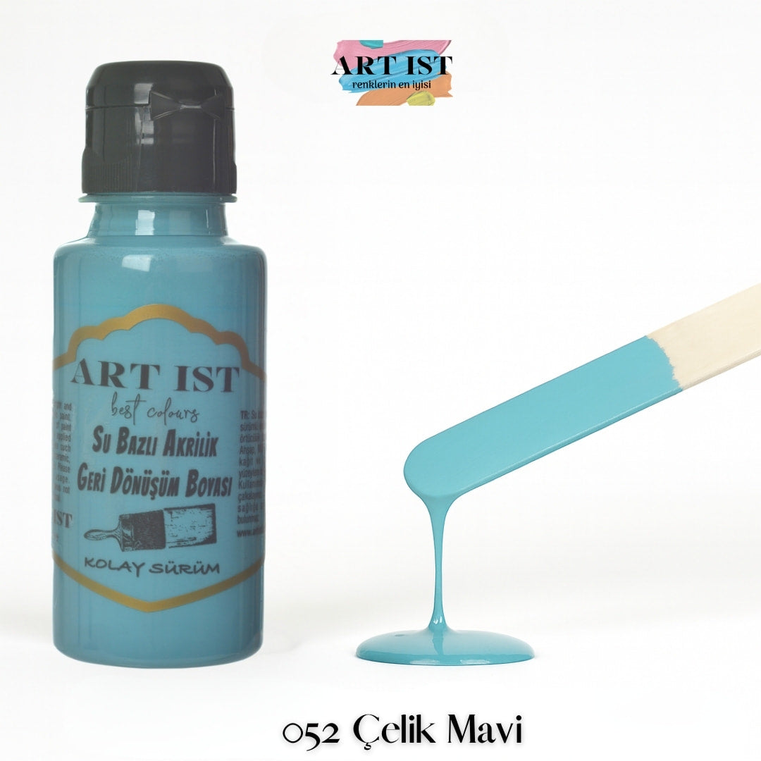 ART IST Geri Donusum Akrilik Boya 100ml – 052 Celik Mavi