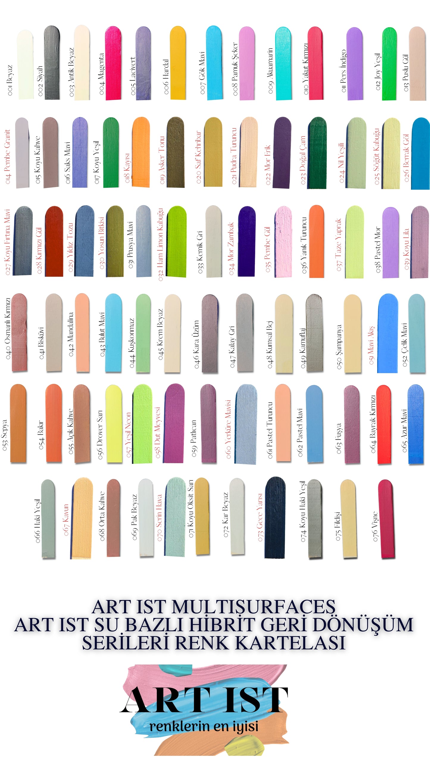 Akrilik ve Metalik Renklerin Tamamı, 144 Farklı Ürün