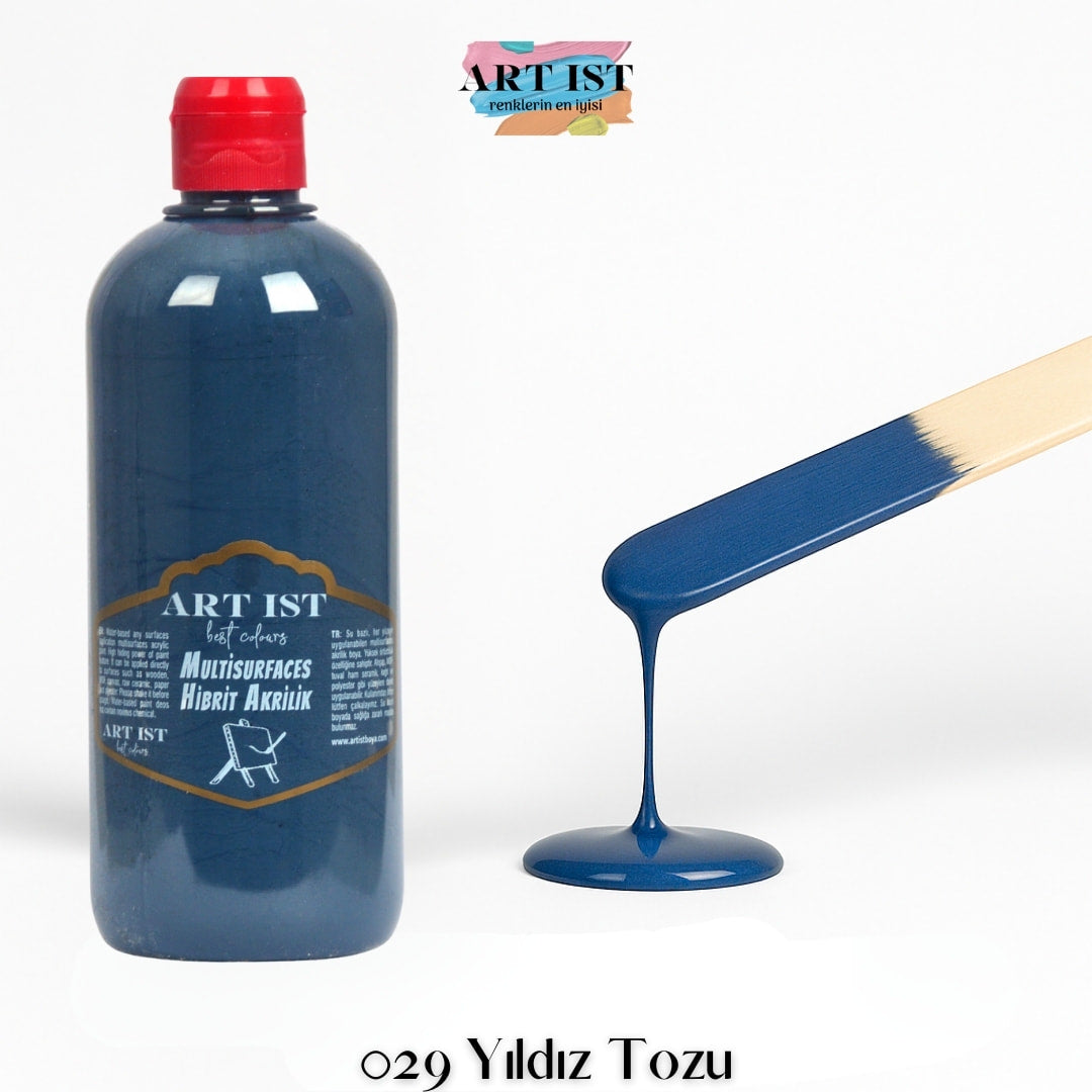 ART IST Multisurfaces Hibrit Akrilik Boya 500ml – 029 Yildiz Tozu