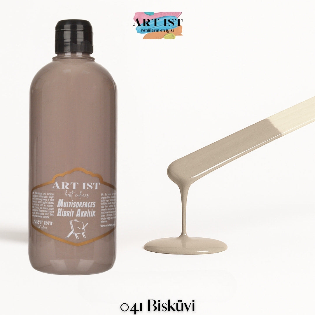 ART IST Multisurfaces Hibrit Akrilik Boya 500ml – 041 Biskuvi