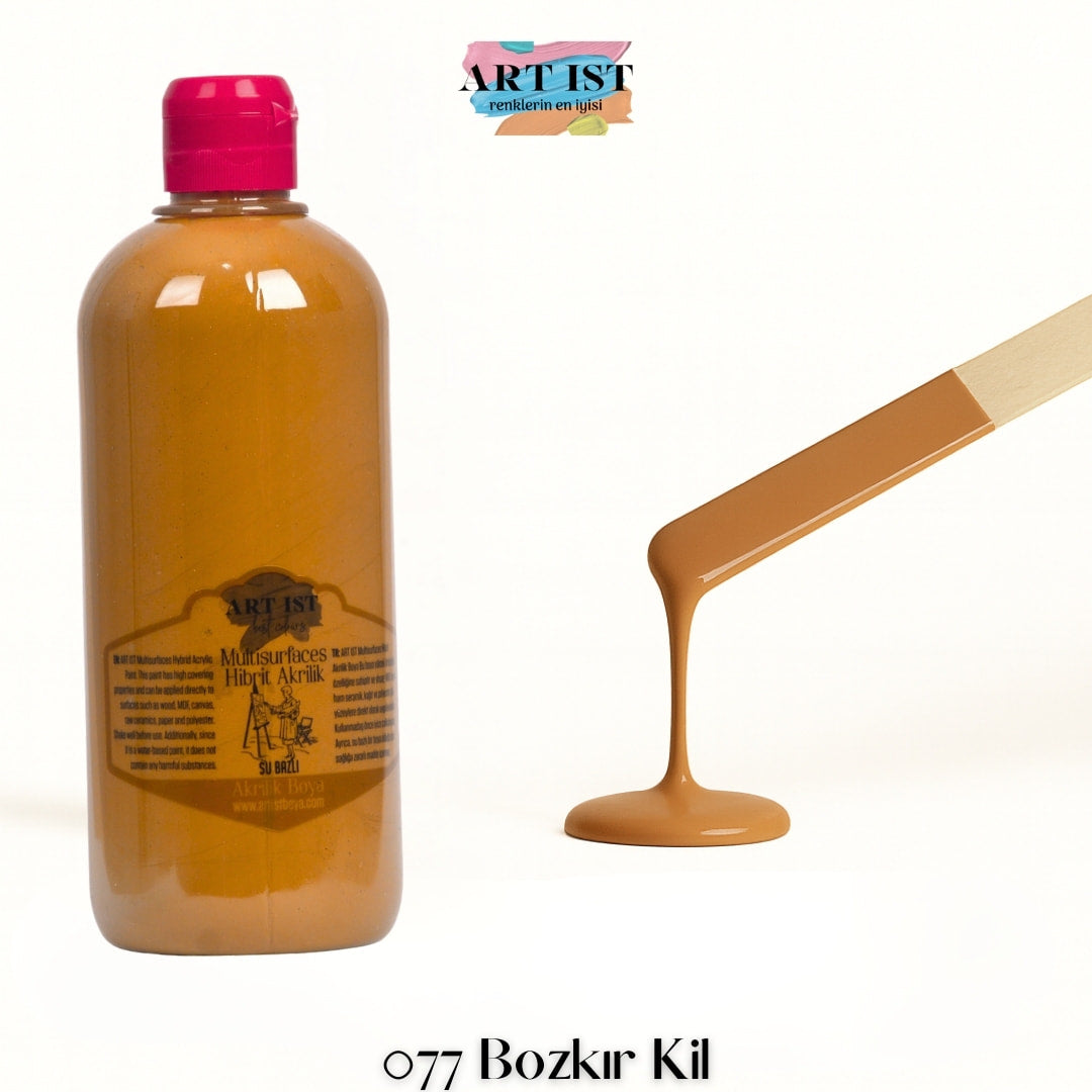 ART IST Multisurfaces Hibrit Akrilik Boya 500ml – 077 Bozkir Kil