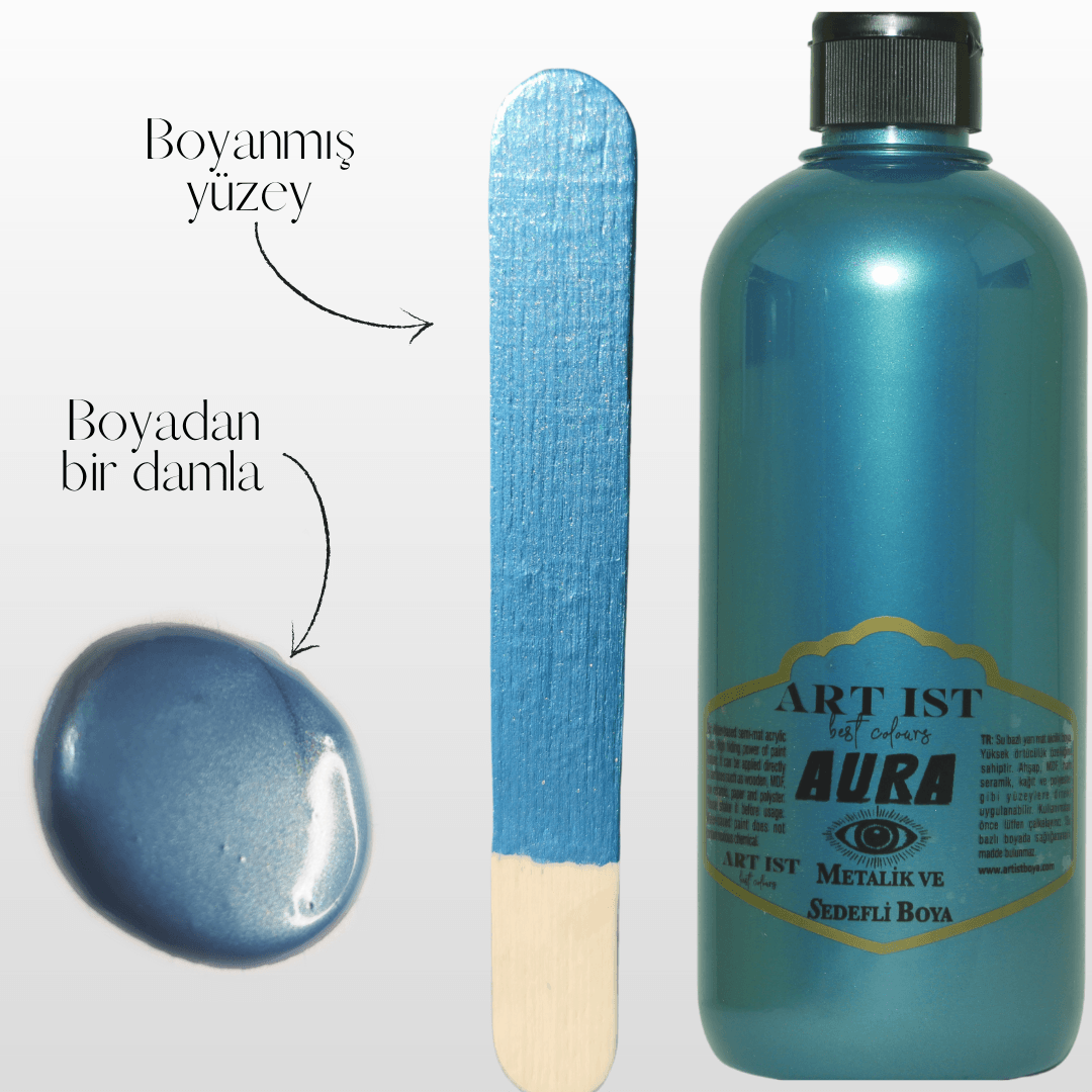 AURA Metalik Sedefli ve Vernikli Akrilik Boya - ART IST Boya