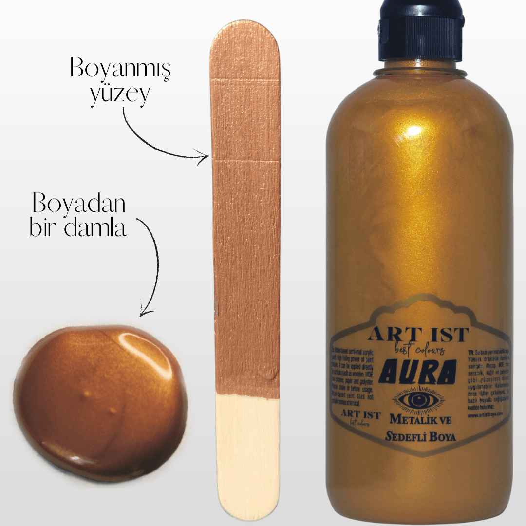 AURA Metalik Sedefli ve Vernikli Akrilik Boya - ART IST Boya