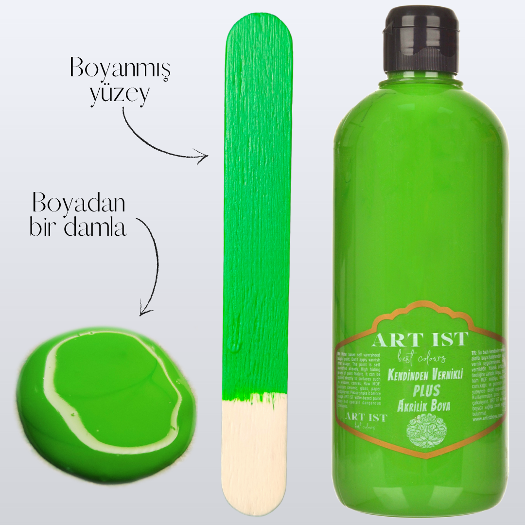 Kendinden Vernikli PLUS Vernikli Akrilik Boyalar 100ml