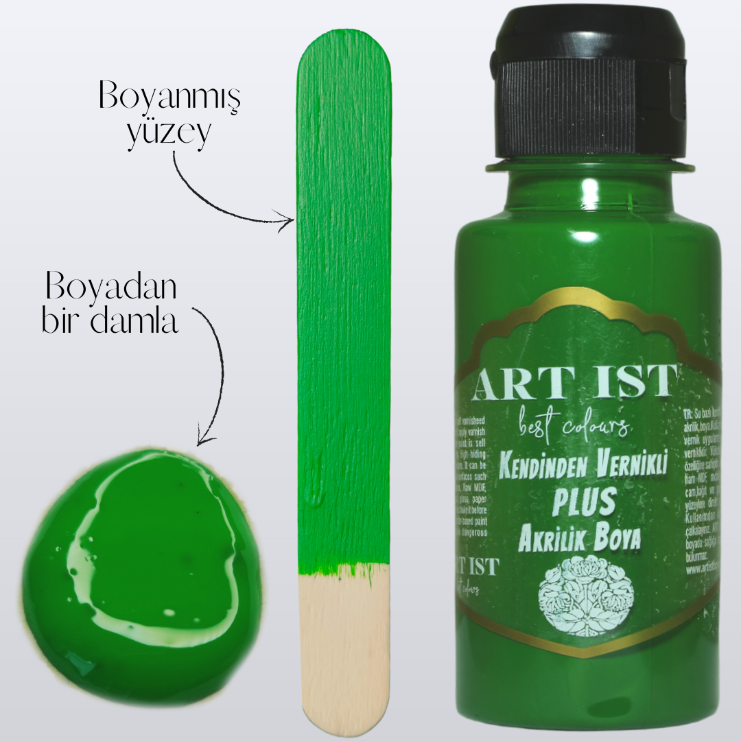 Kendinden Vernikli PLUS Vernikli Akrilik Boyalar 100ml