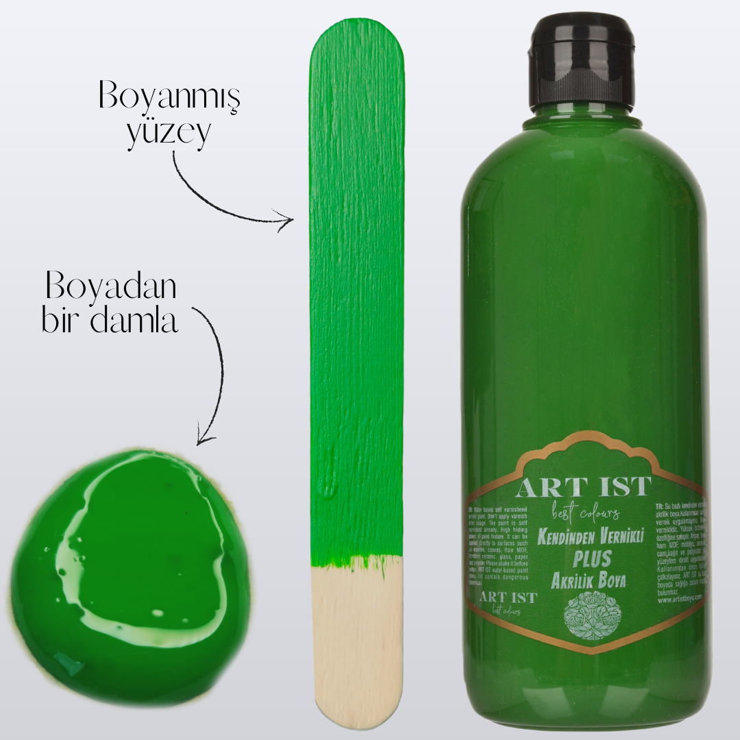 Kendinden Vernikli PLUS Vernikli Akrilik Boyalar 100ml