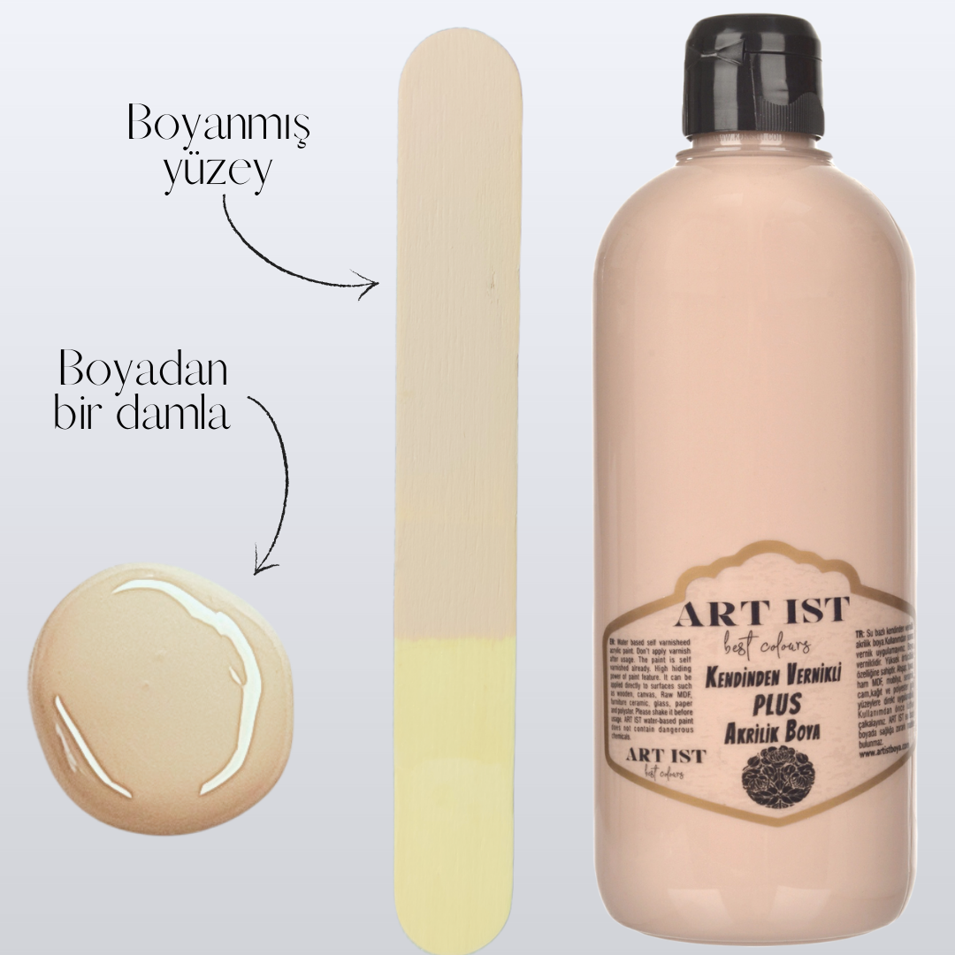 Kendinden Vernikli PLUS Vernikli Akrilik Boyalar 100ml