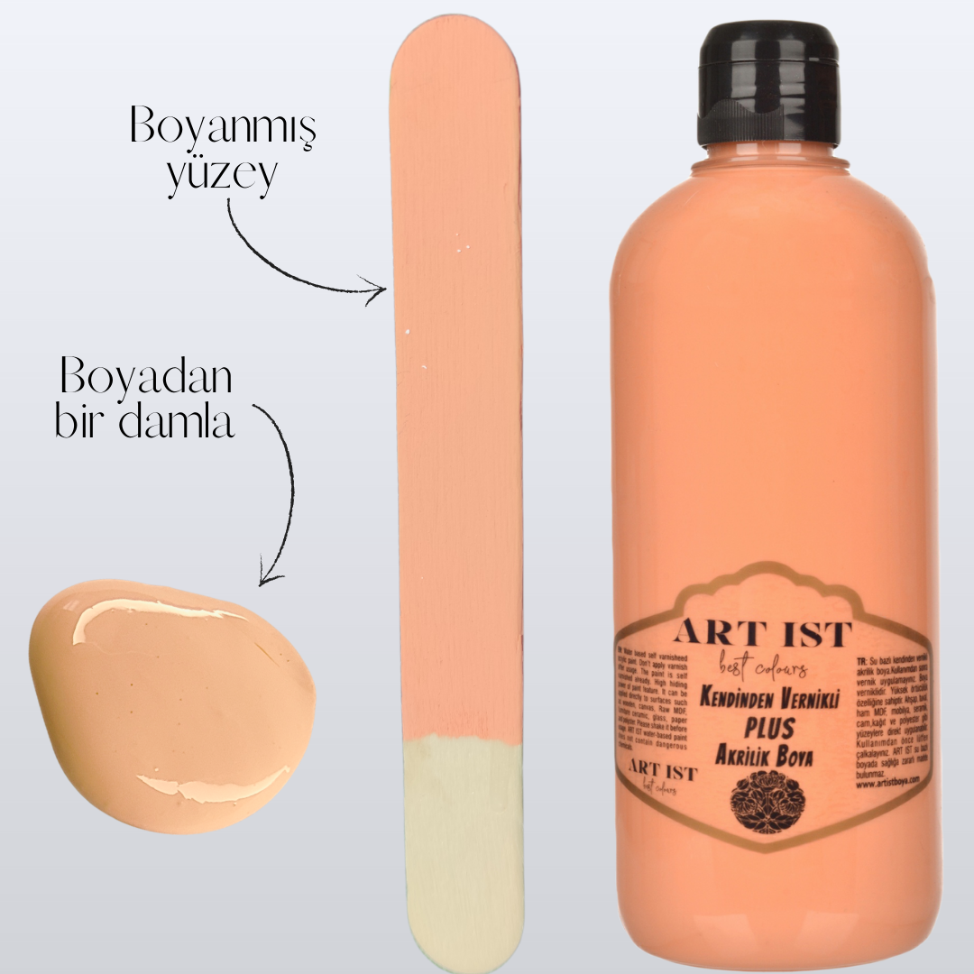 Kendinden Vernikli PLUS Vernikli Akrilik Boyalar 100ml