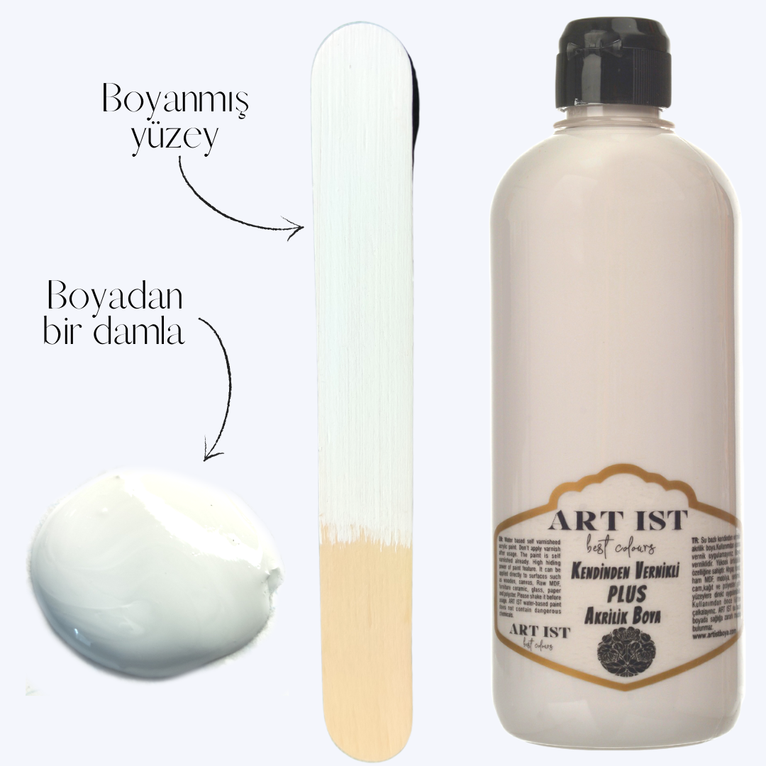Kendinden Vernikli PLUS Vernikli Akrilik Boyalar 100ml