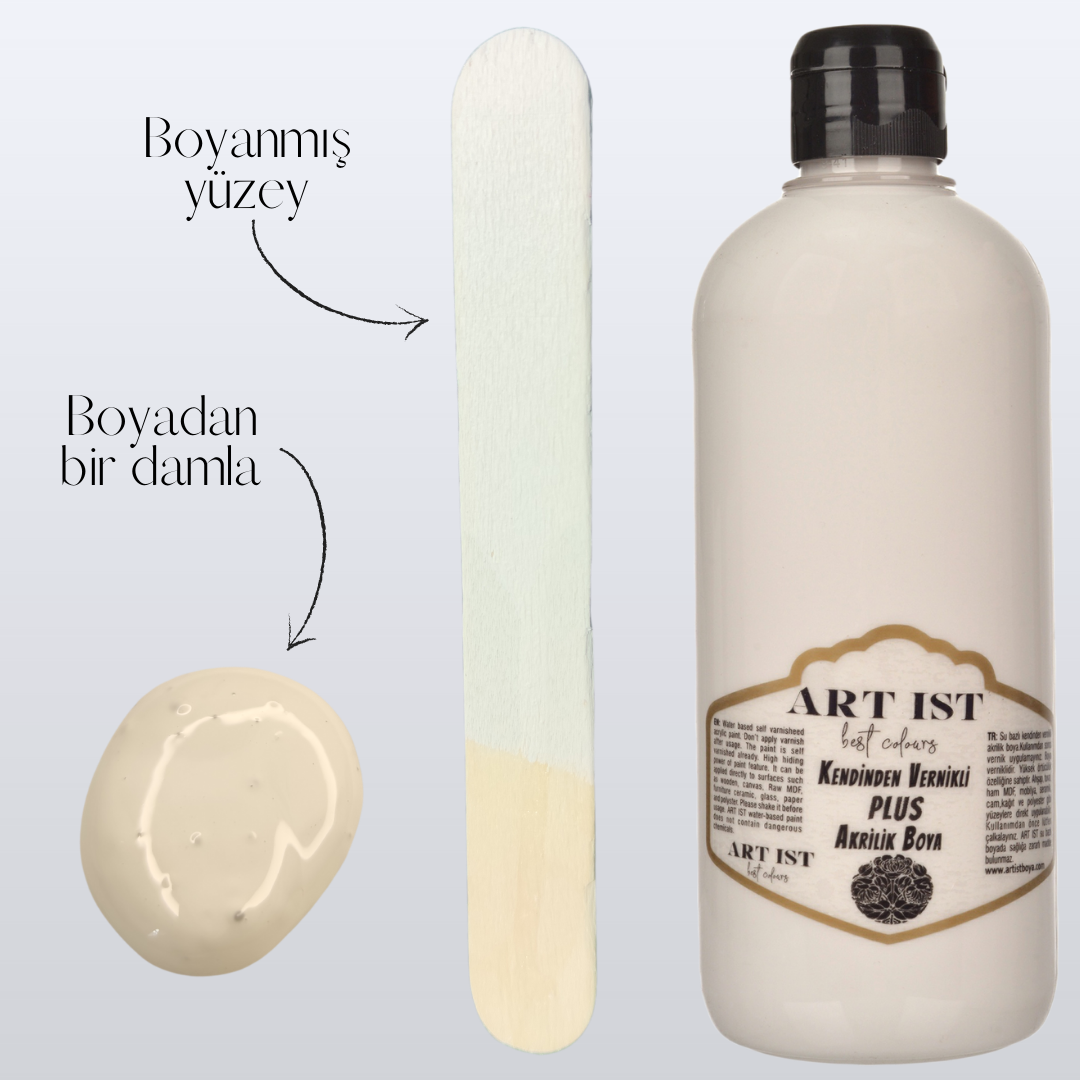 Kendinden Vernikli PLUS Vernikli Akrilik Boyalar 100ml