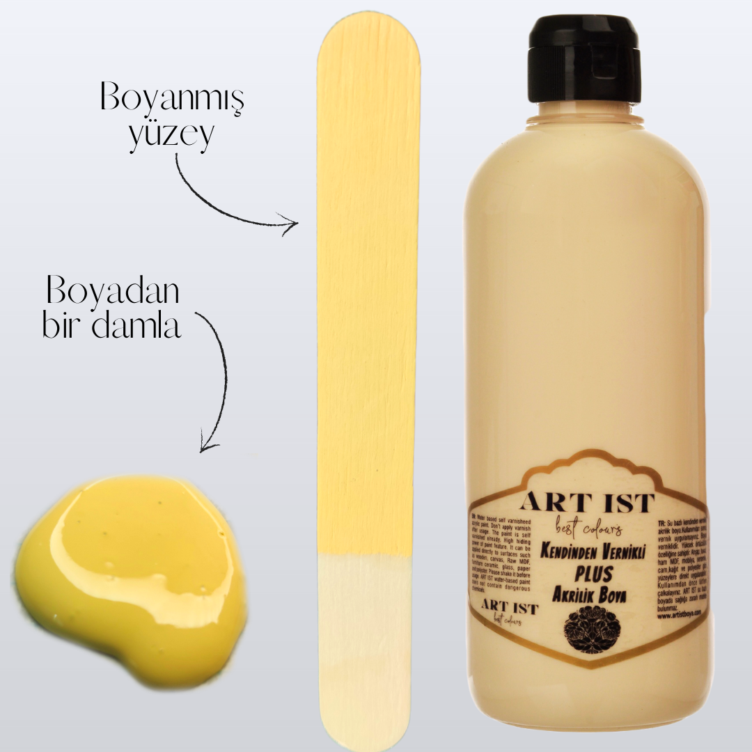 Kendinden Vernikli PLUS Vernikli Akrilik Boyalar 100ml