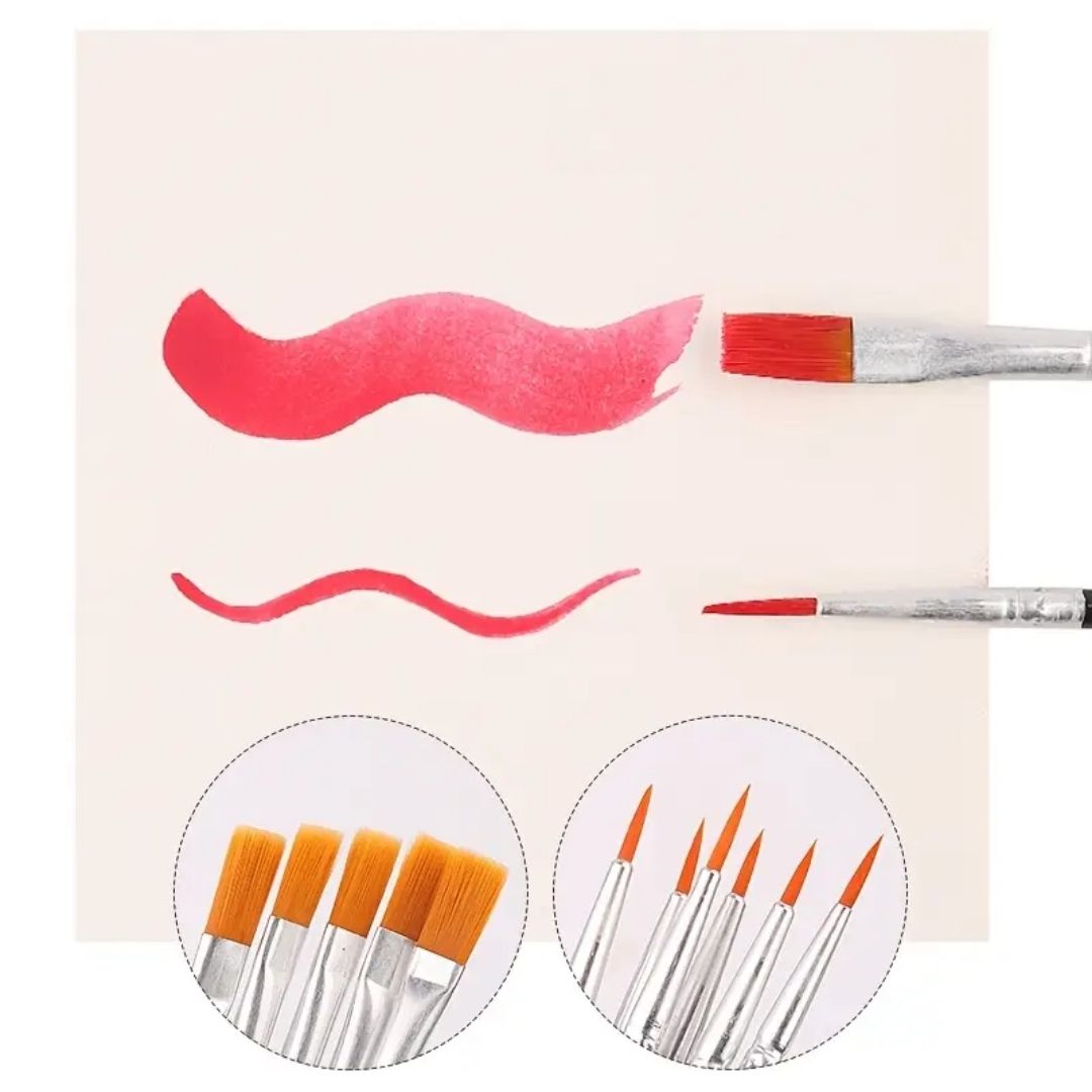 2’li Set – Flat & Yuvarlak Nylon Kıllı Fırça