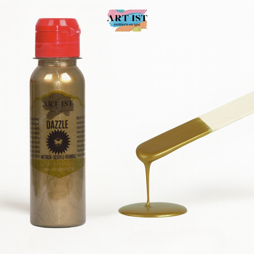 ART IST DAZZLE Metalik Sedefli ve Vernikli Akrilik Boya 100ml – 606 Binbir