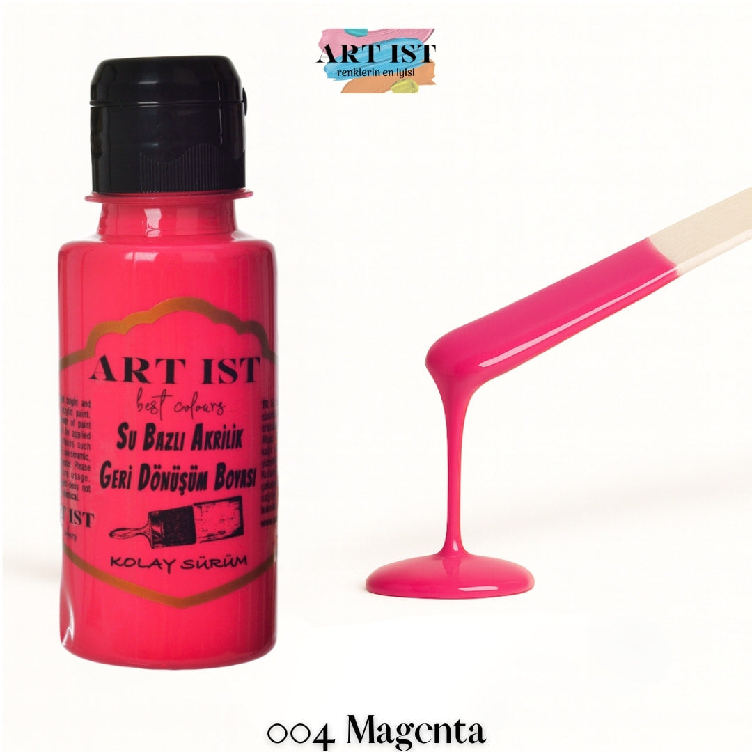ART IST Geri Donusum Akrilik Boya – 004 Magenta