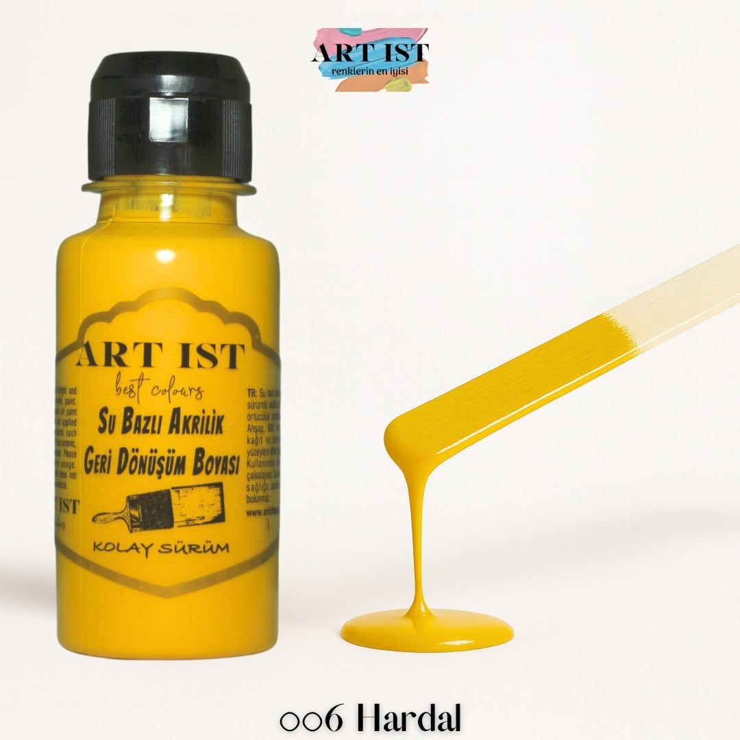 ART IST Geri Donusum Akrilik Boya – 006 Hardal