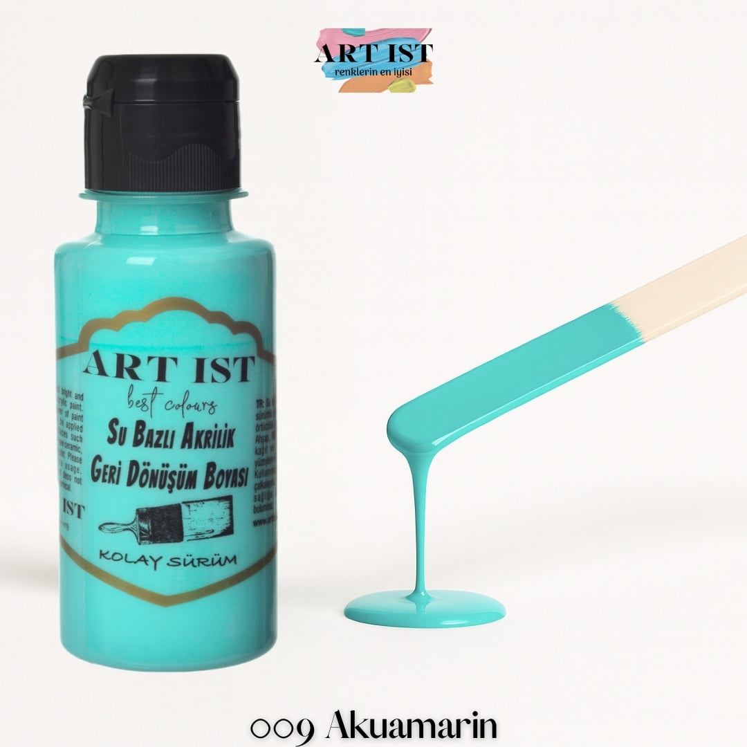 ART IST Geri Donusum Akrilik Boya – 009 Akuamarin