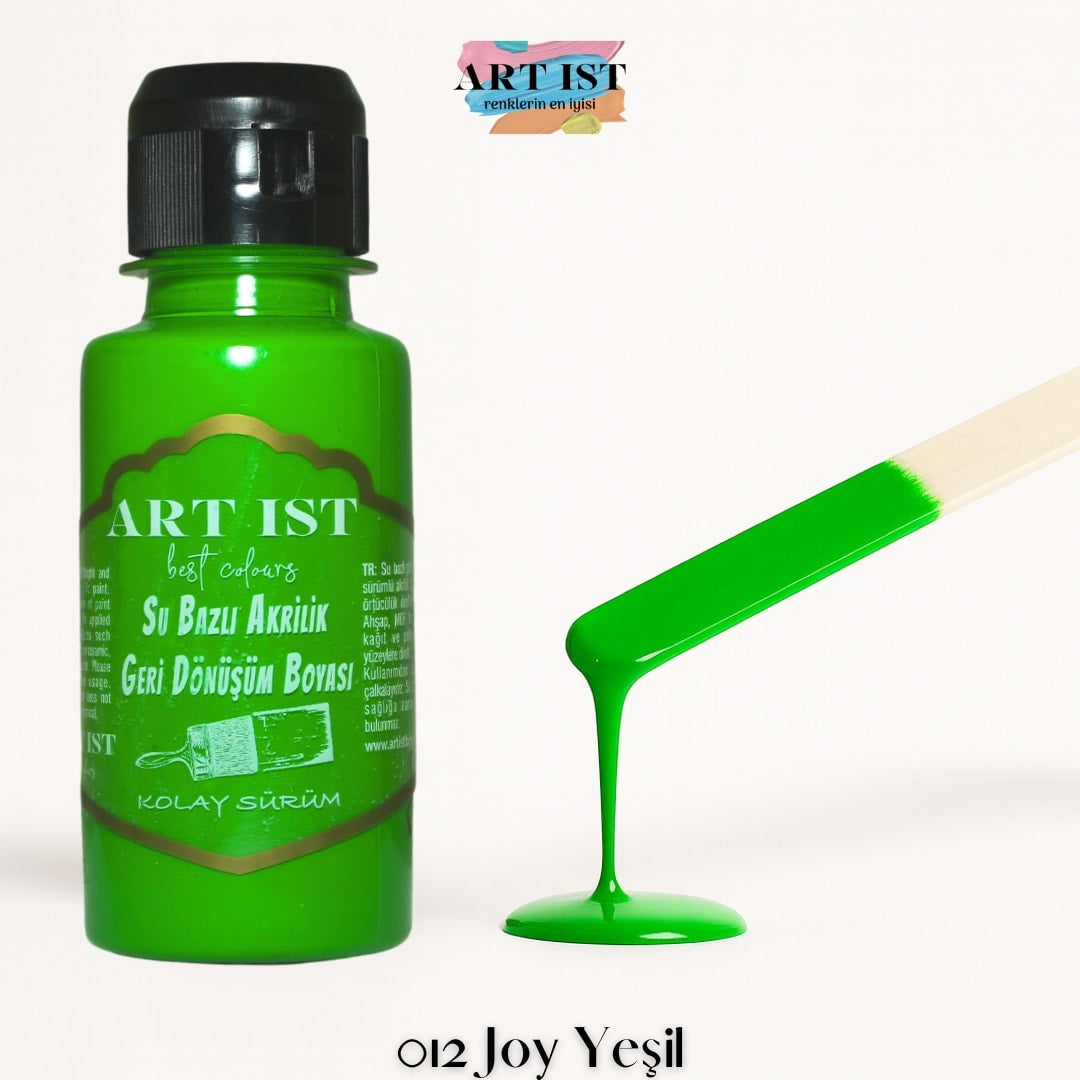 ART IST Geri Donusum Akrilik Boya – 012 Joy Yesil