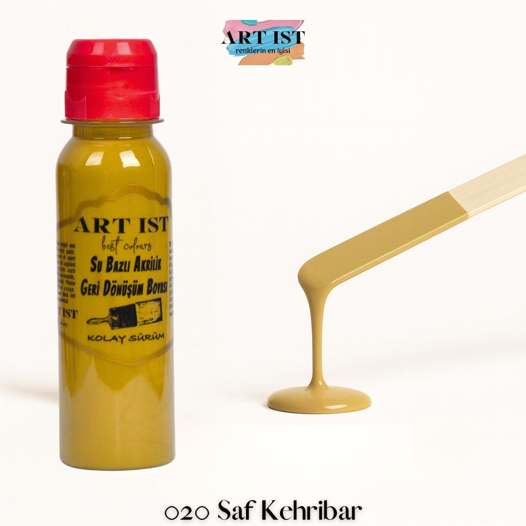 ART IST Geri Donusum Akrilik Boya – 020 Saf Kehribar