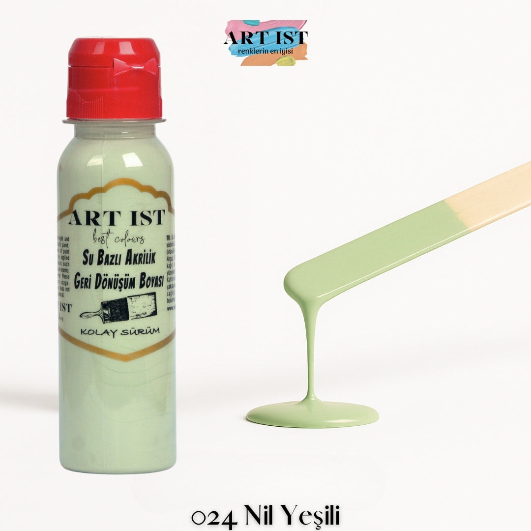 ART IST Geri Donusum Akrilik Boya – 024 Nil Yesili 100ml