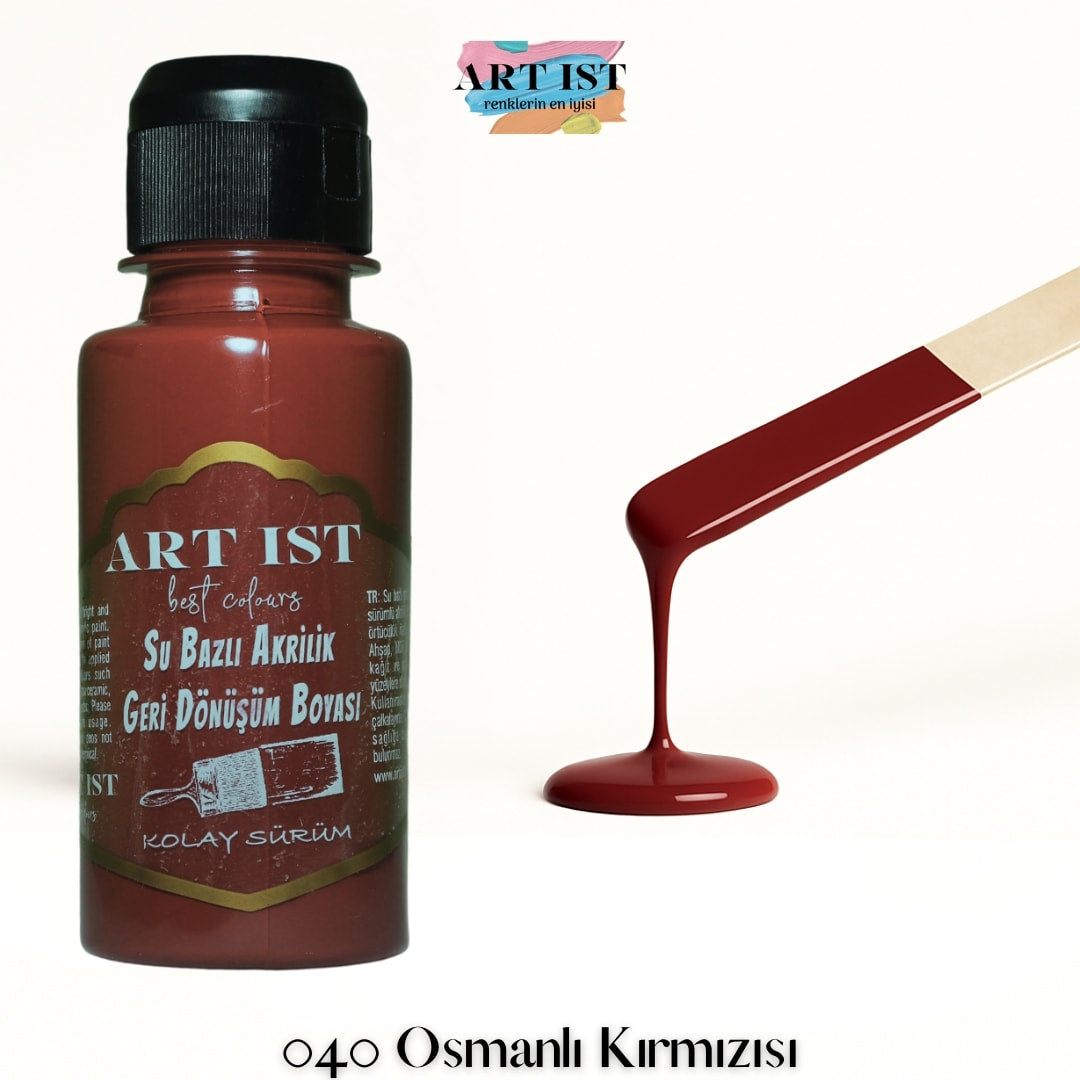 ART IST Geri Donusum Akrilik Boya – 040 Osmanli Kirmizisi
