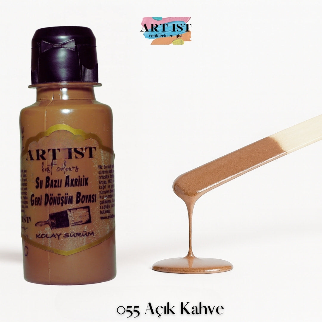 ART IST Geri Donusum Akrilik Boya – 055 Acik Kahve