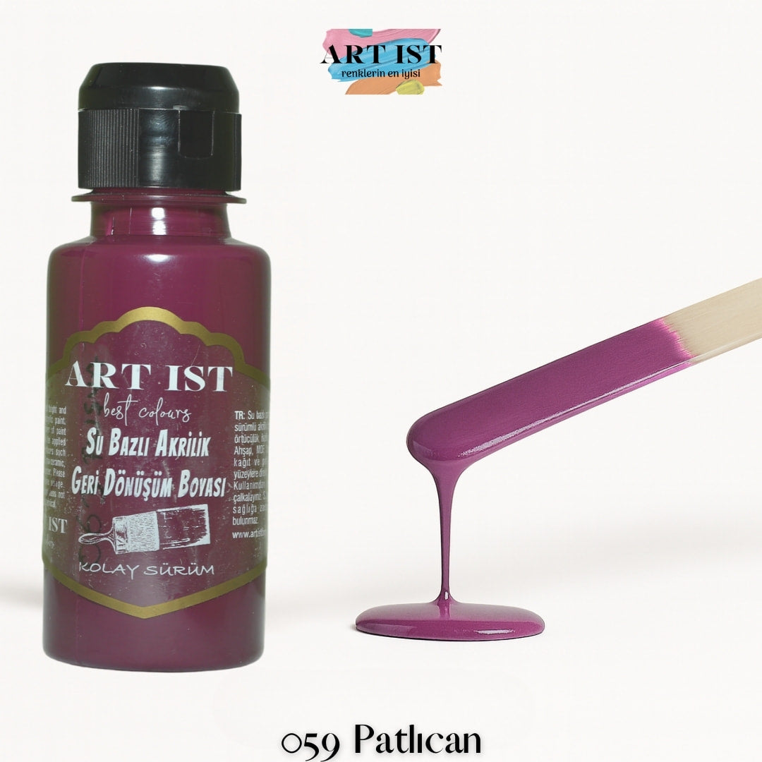 ART IST Geri Donusum Akrilik Boya – 059 Patlican