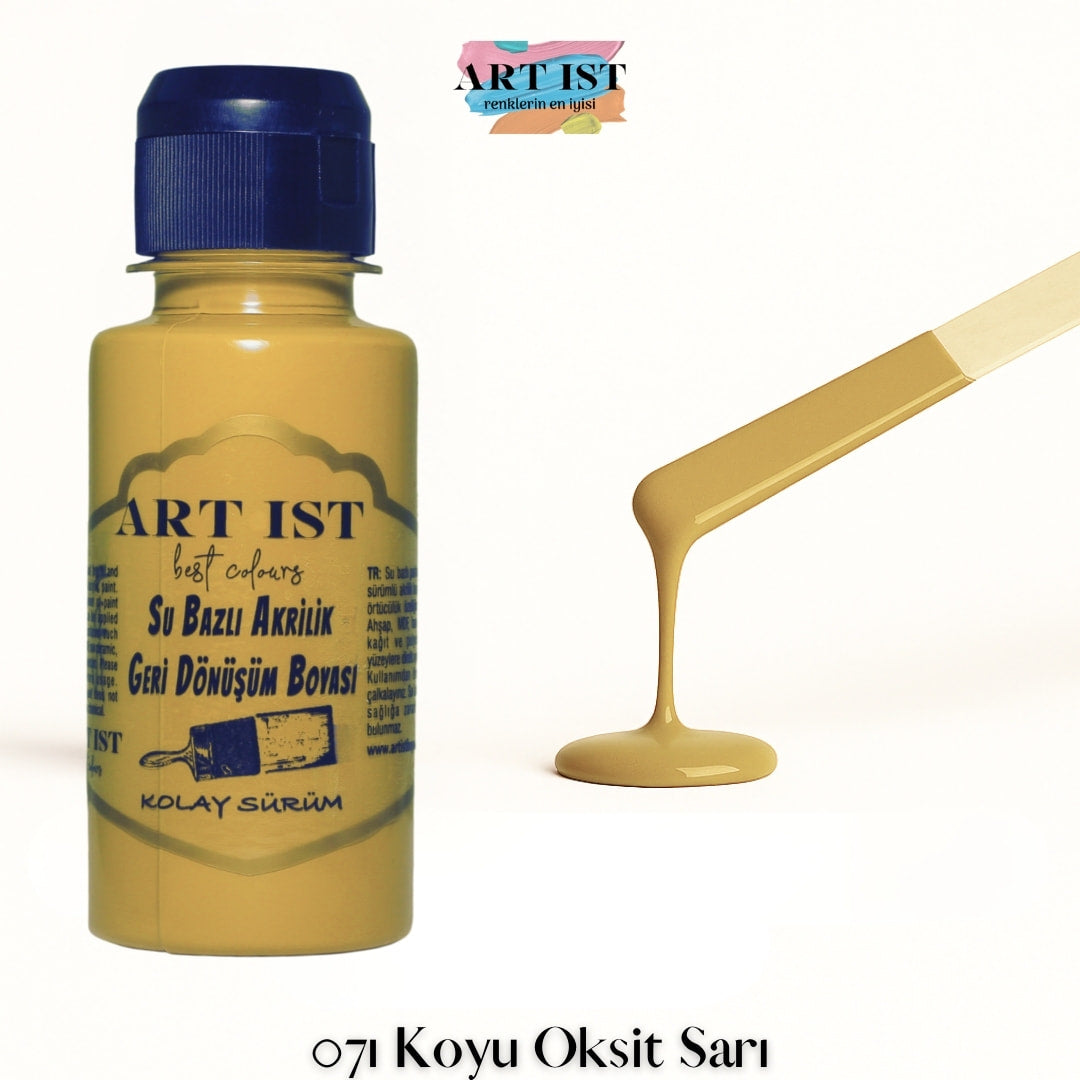 ART IST Geri Donusum Akrilik Boya – 071 Koyu Oksit Sari