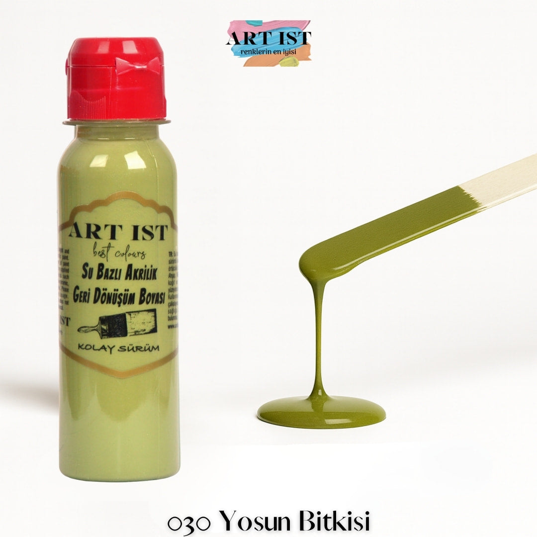 ART IST Geri Donusum Akrilik Boya 100ml – 030 Yosun Bitkisi