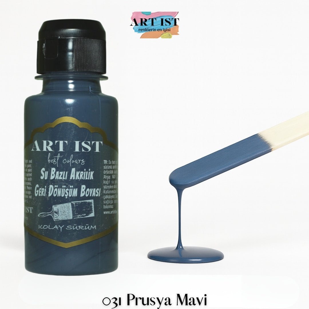 ART IST Geri Donusum Akrilik Boya 100ml – 031 Prusya Mavi