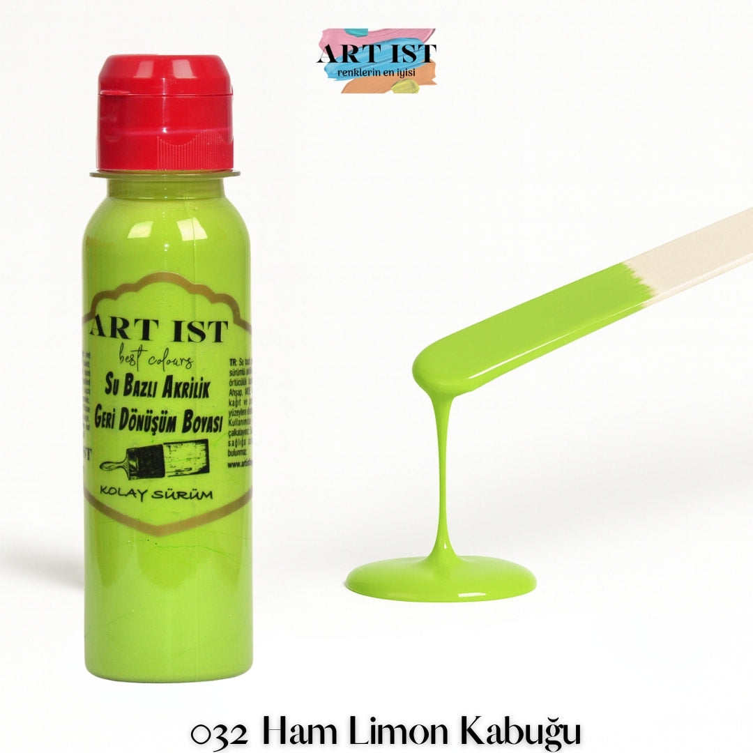 ART IST Geri Donusum Akrilik Boya 100ml – 032 Ham Limon Kabugu