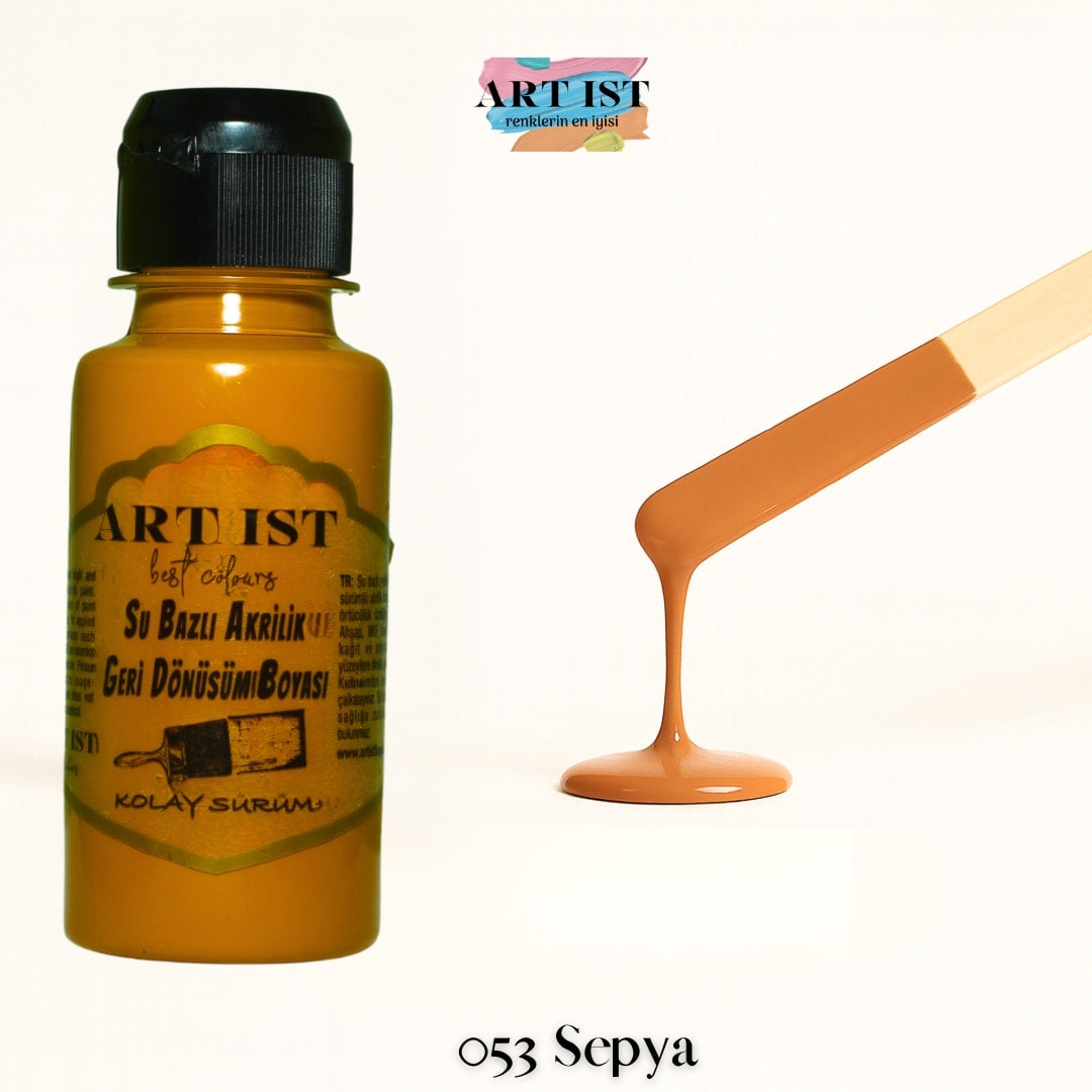 ART IST Geri Donusum Akrilik Boya 100ml – 053 Sepya
