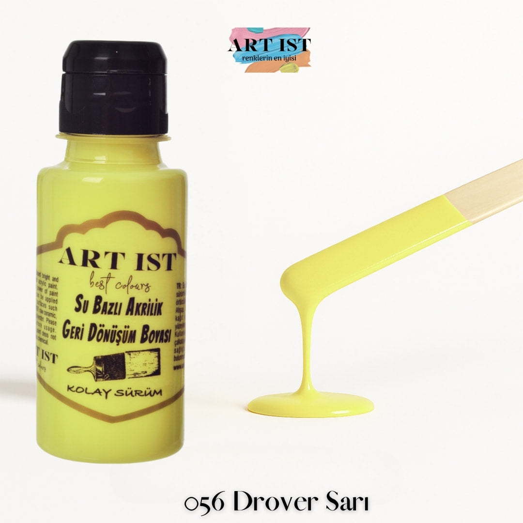 ART IST Geri Donusum Akrilik Boya 100ml – 056 Drover Sari