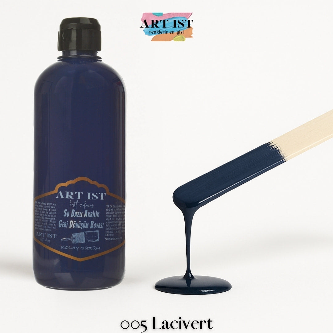 ART IST Geri Donusum Akrilik Boya 500ml – 005 Lacivert