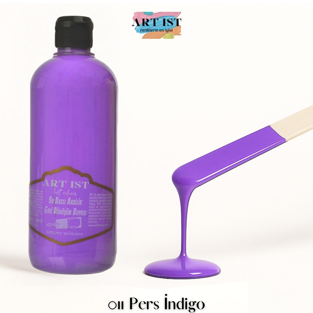 ART IST Geri Donusum Akrilik Boya 500ml – 011 Pers Indigo