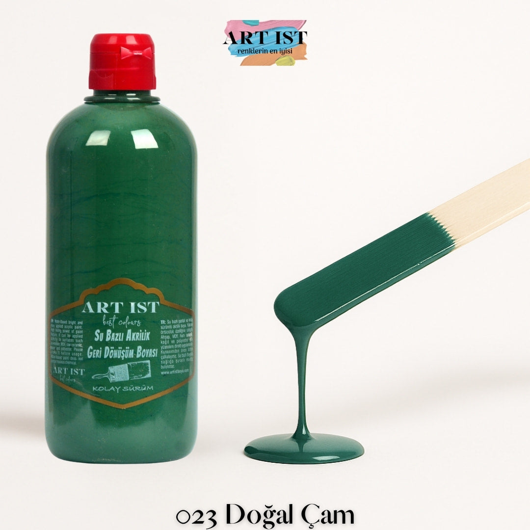 ART IST Geri Donusum Akrilik Boya 500ml – 023 Dogal Cam