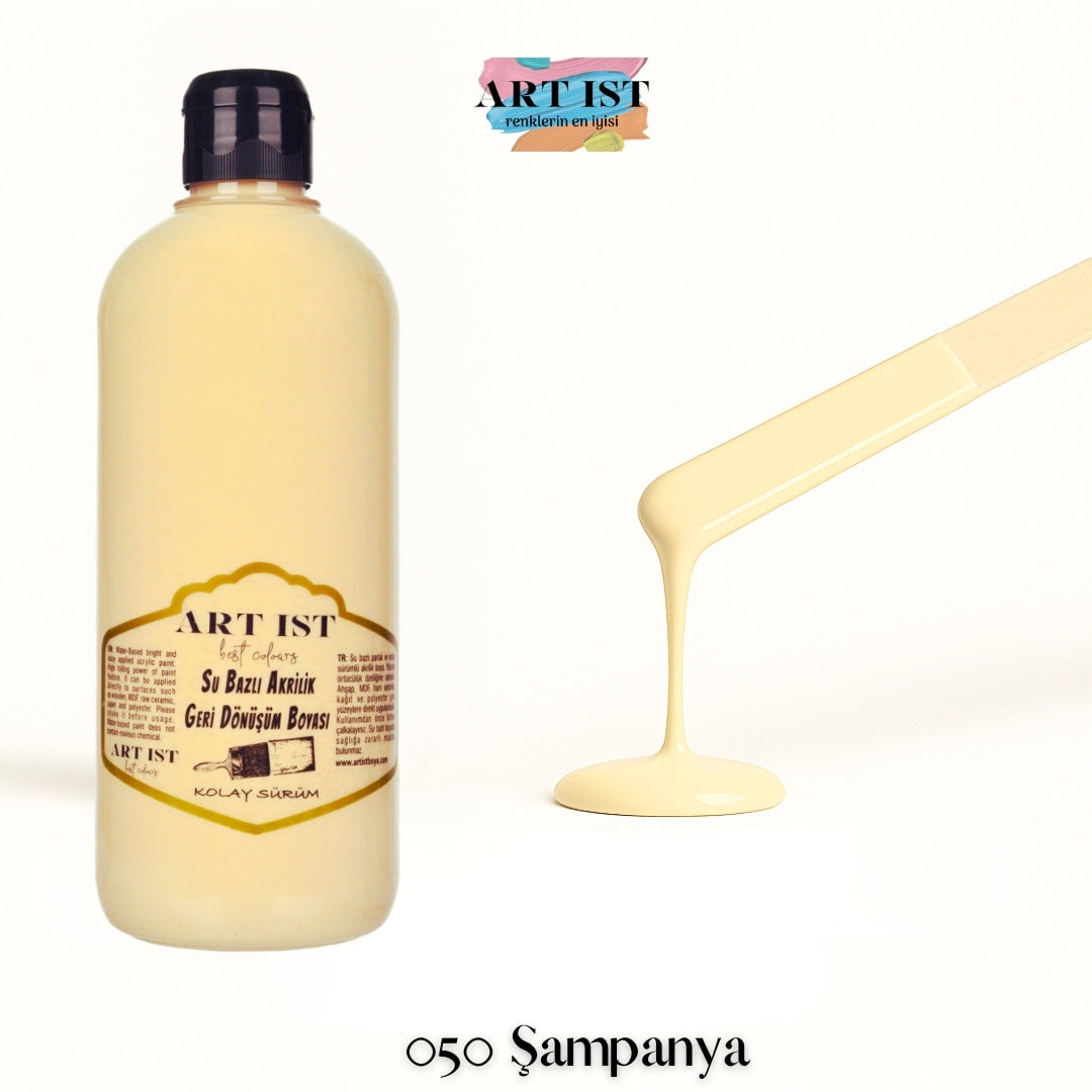 ART IST Geri Donusum Akrilik Boya 500ml – 050 Sampanya