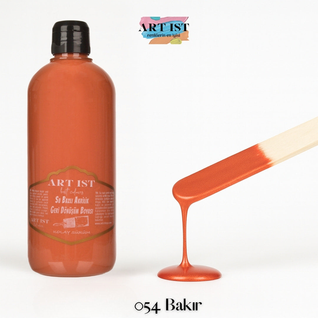 ART IST Geri Donusum Akrilik Boya 500ml – 054 Bakir