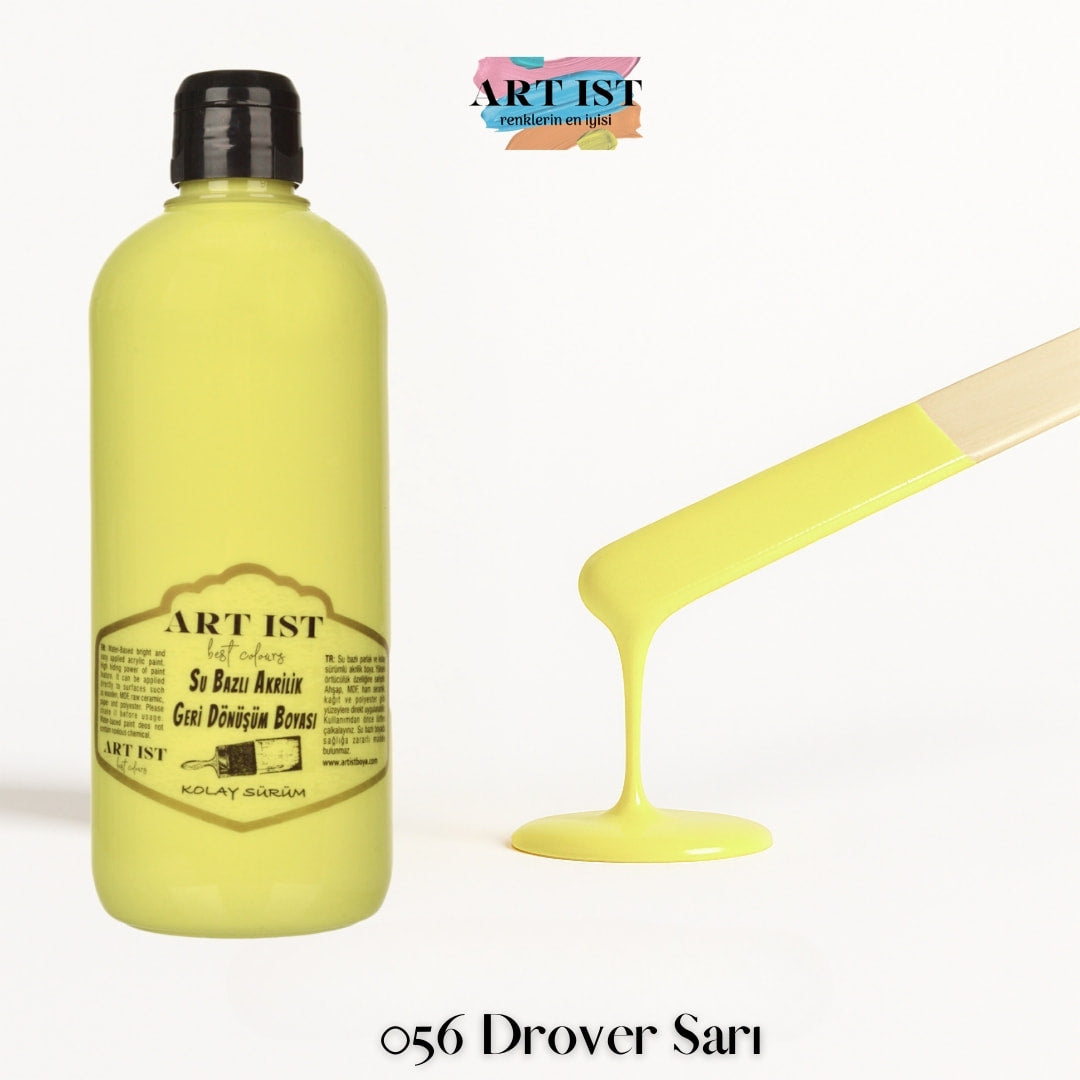 ART IST Geri Donusum Akrilik Boya 500ml – 056 Drover Sari