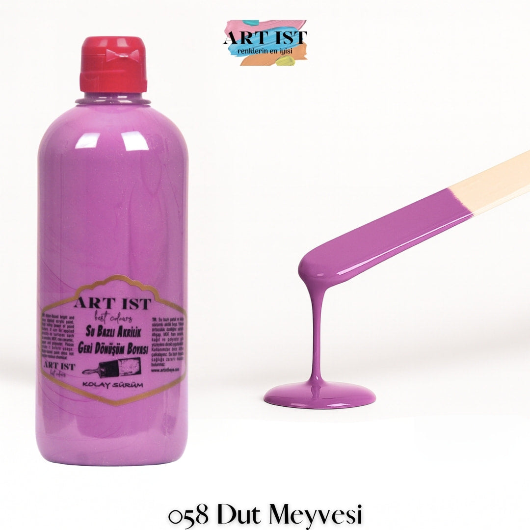 ART IST Geri Donusum Akrilik Boya 500ml – 058 Dut Meyvesi