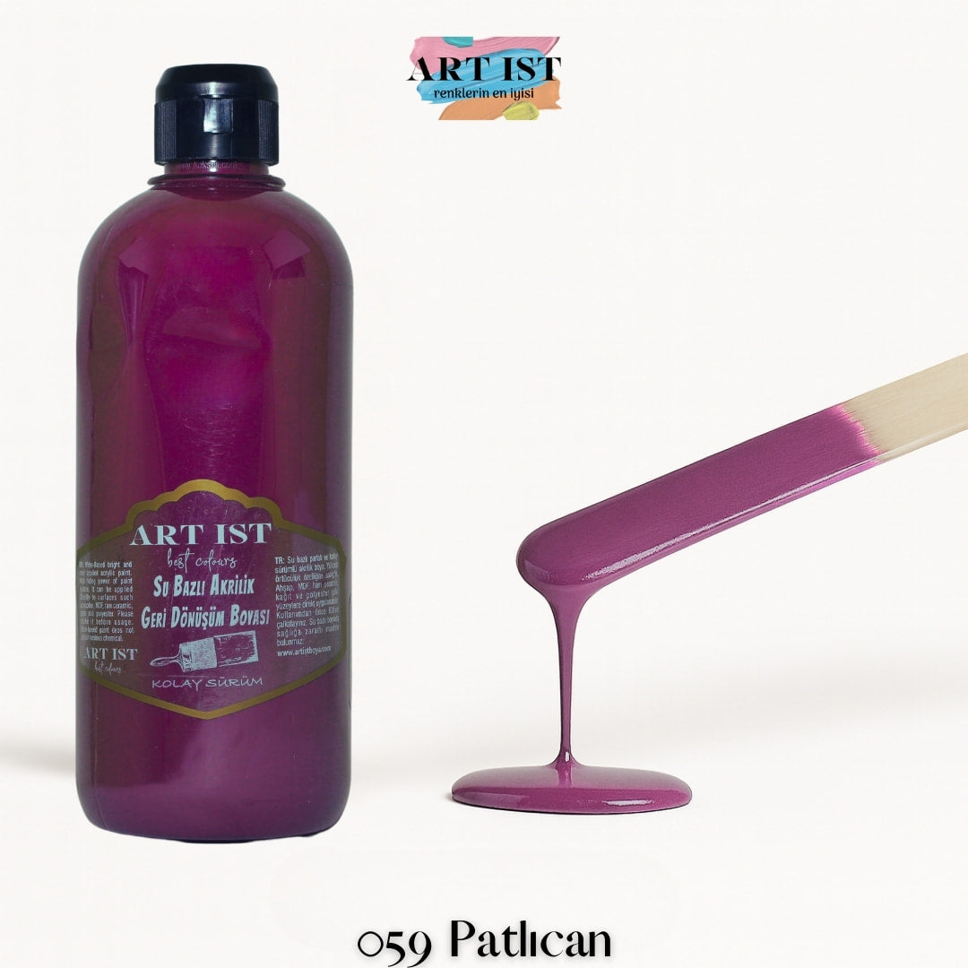 ART IST Geri Donusum Akrilik Boya 500ml – 059 Patlican