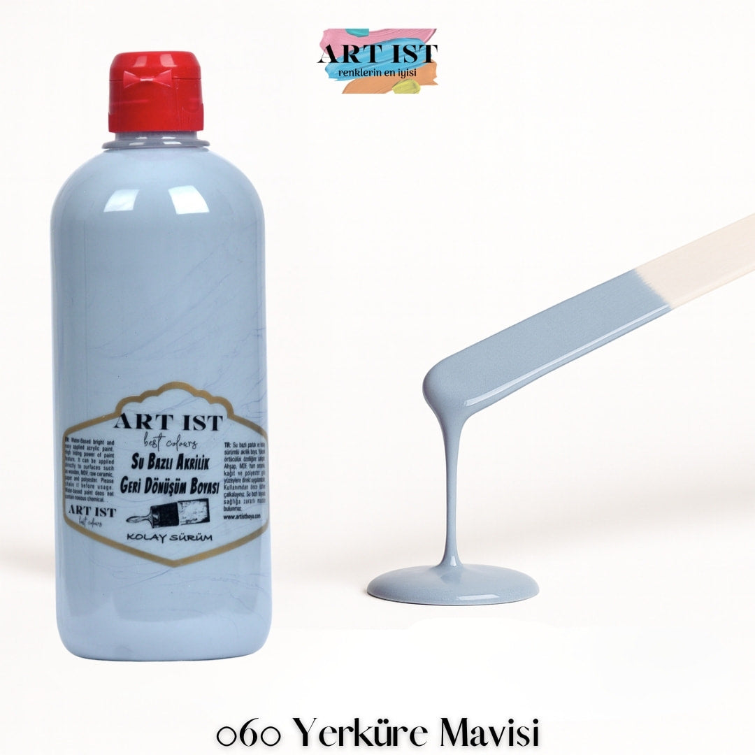 ART IST Geri Donusum Akrilik Boya 500ml – 060 Yerkure Mavisi