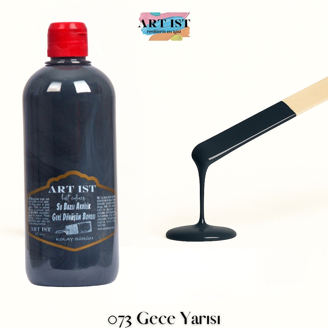 ART IST Geri Donusum Akrilik Boya 500ml – 073 Gece Yarisi