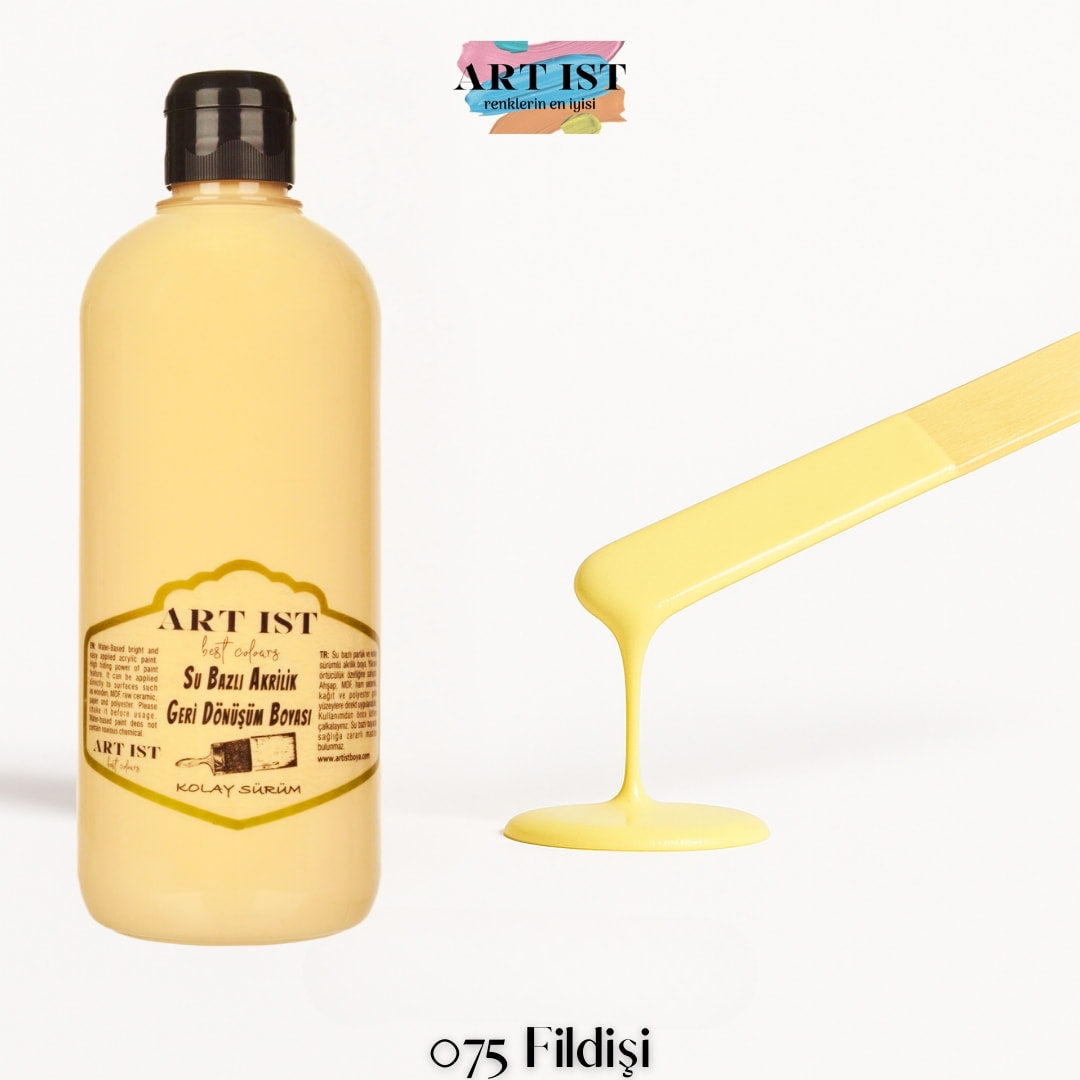 ART IST Geri Donusum Akrilik Boya 500ml – 075 Fildisi