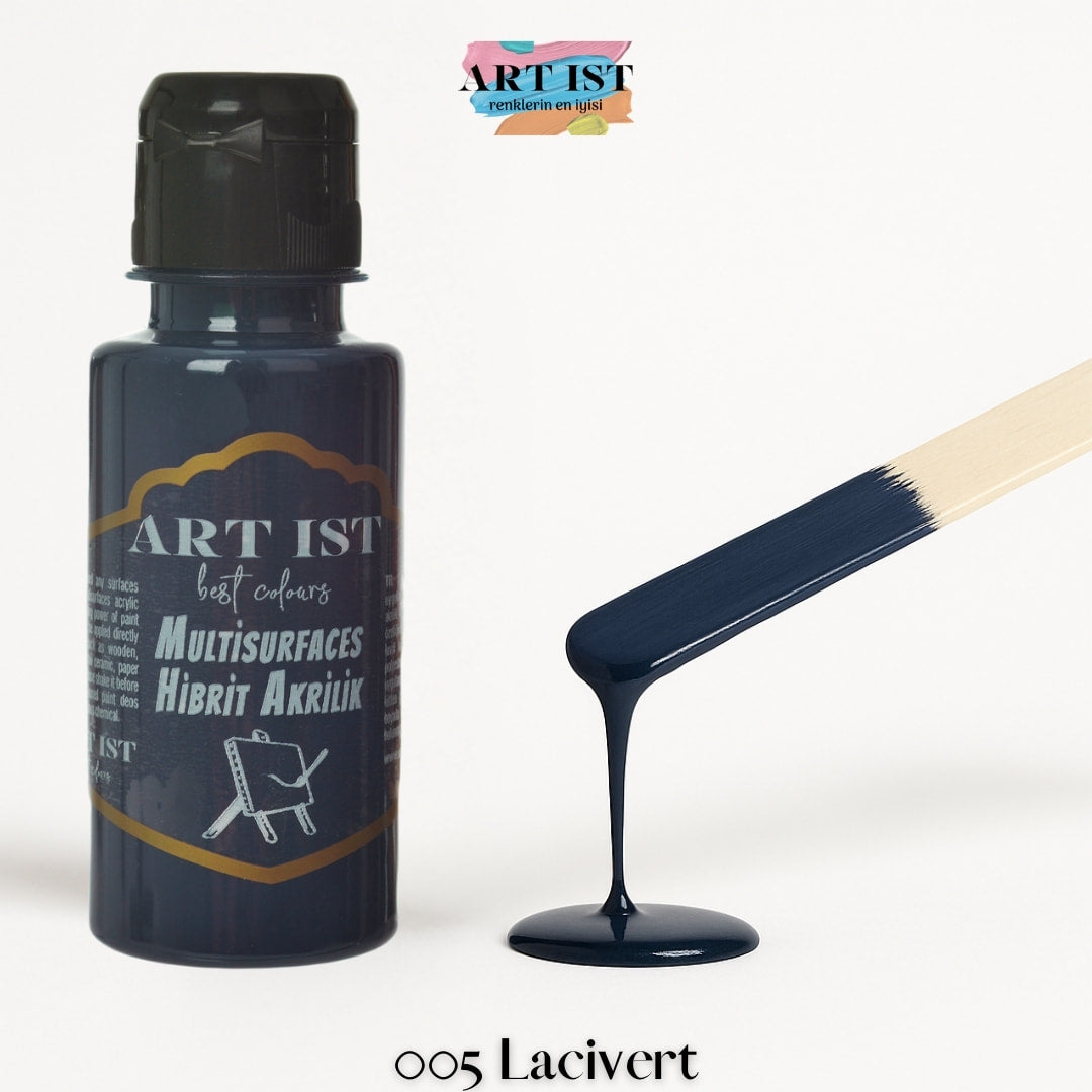 ART IST Multisurfaces Hibrit Akrilik Boya 100ml – 005 Lacivert