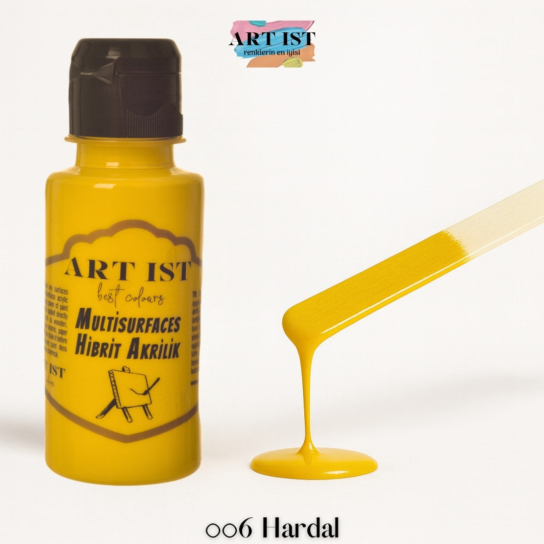 ART IST Multisurfaces Hibrit Akrilik Boya 100ml – 006 Hardal