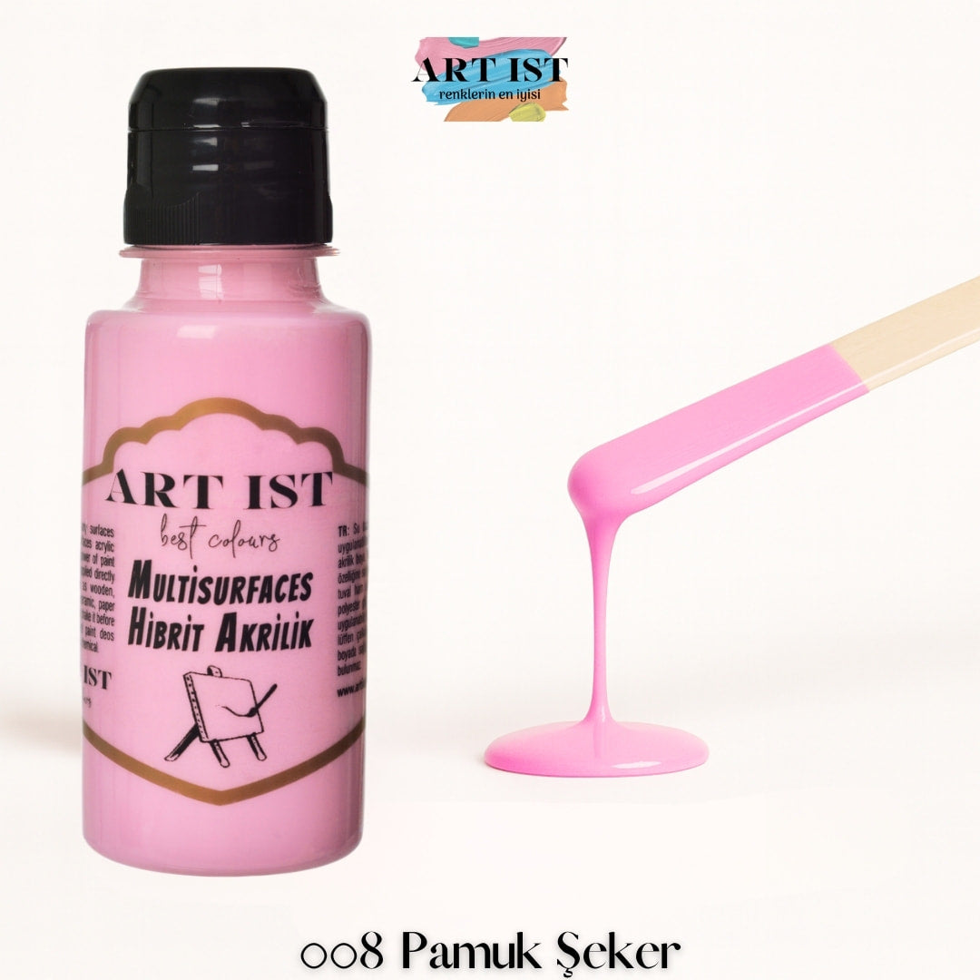 ART IST Multisurfaces Hibrit Akrilik Boya 100ml – 008 Pamuk Seker