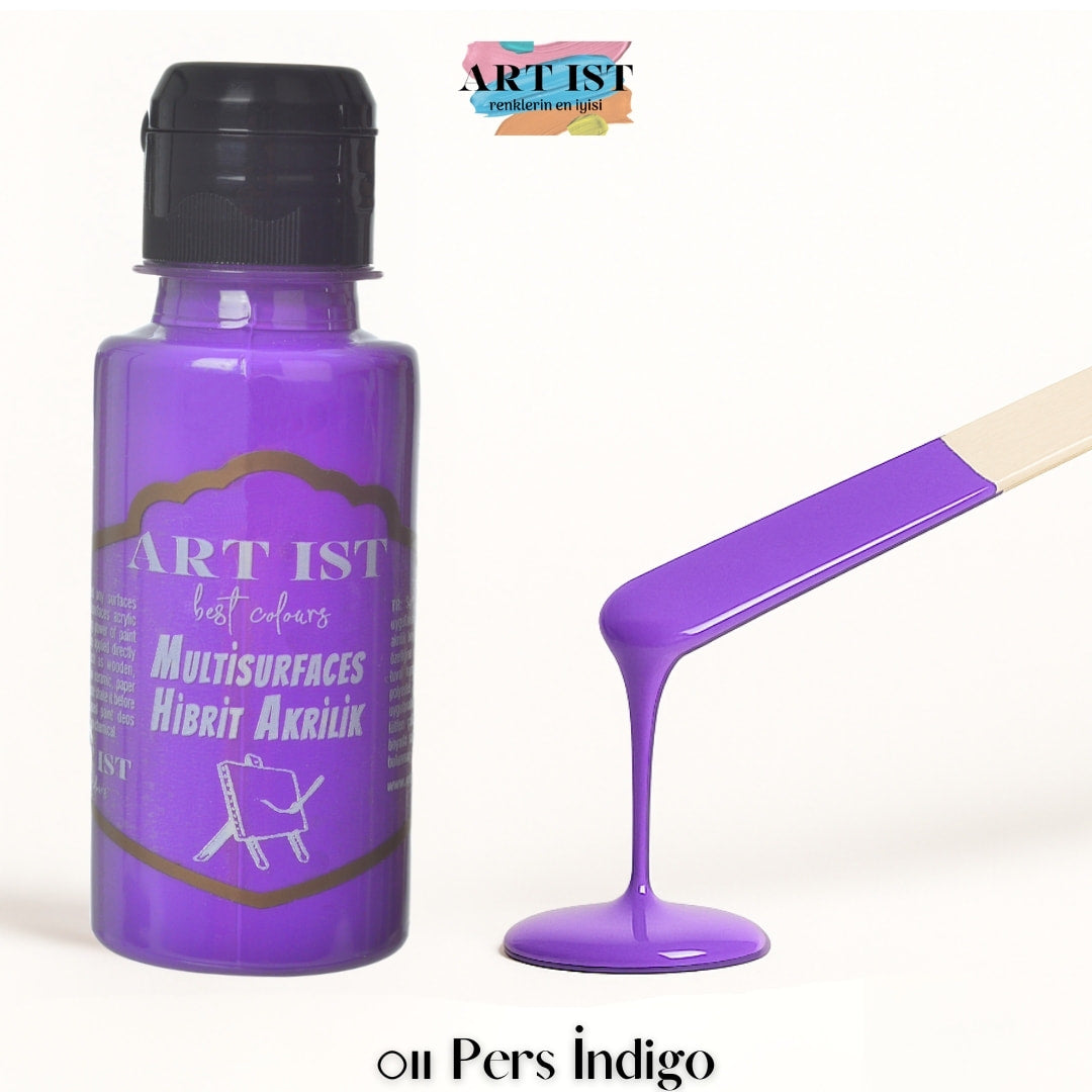 ART IST Multisurfaces Hibrit Akrilik Boya 100ml – 011 Pers Indigo