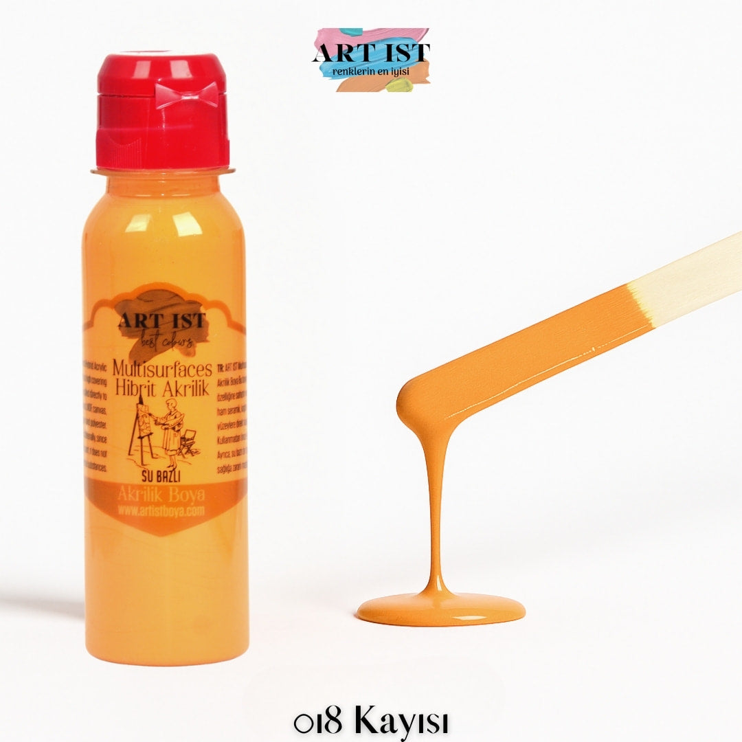 ART IST Multisurfaces Hibrit Akrilik Boya 100ml – 018 Kayisi